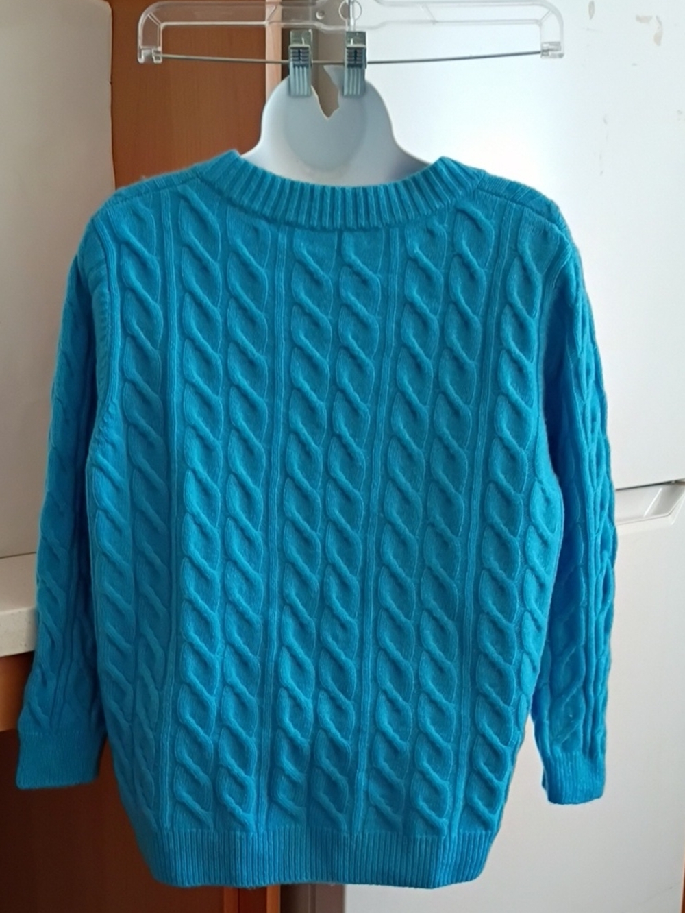 Cashmere 100% Organic Cashmere By N. Peal London Cable Knit Sweater sz L - Picture 2 of 7